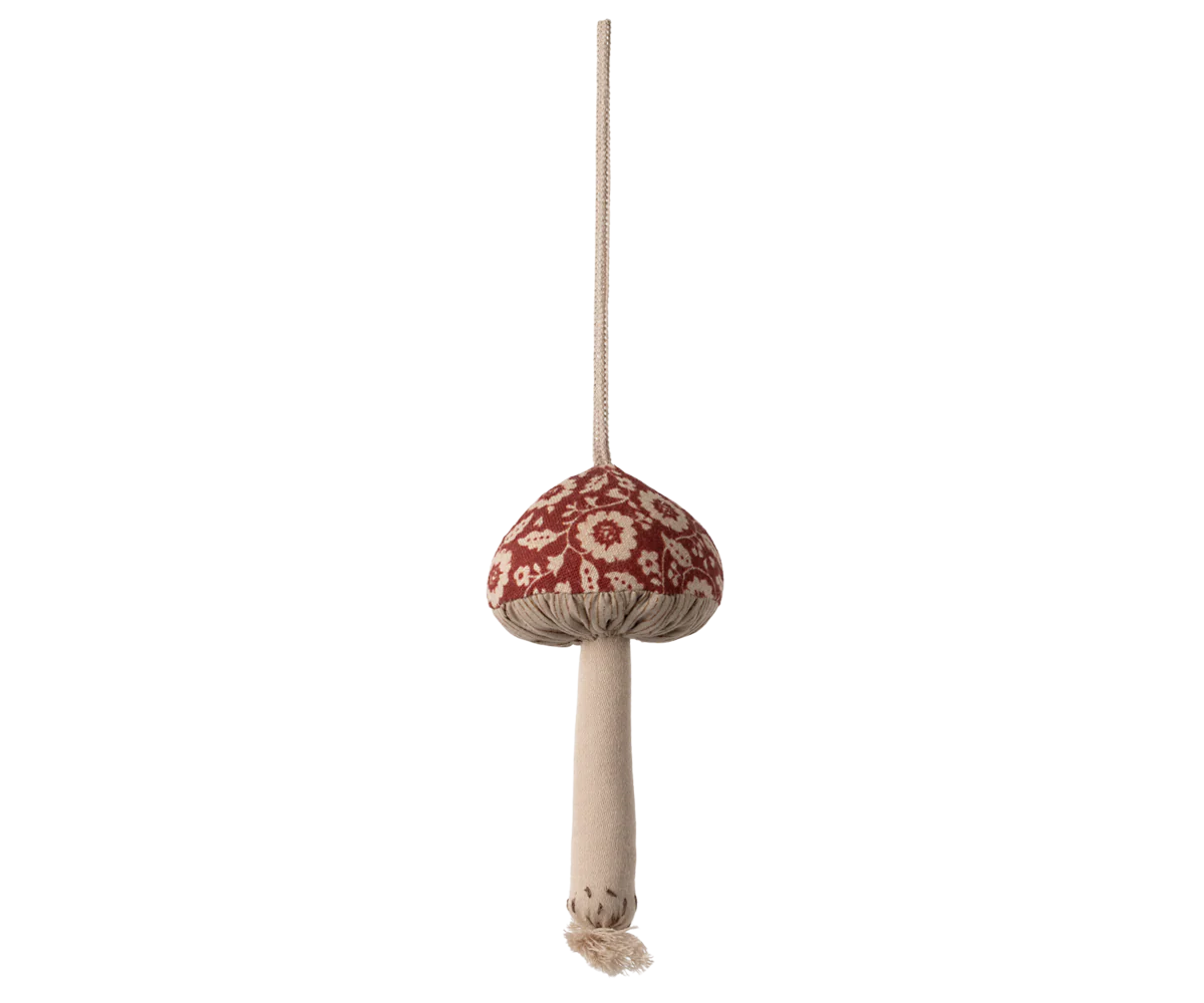 Red Winter Flower Mushroom Ornament