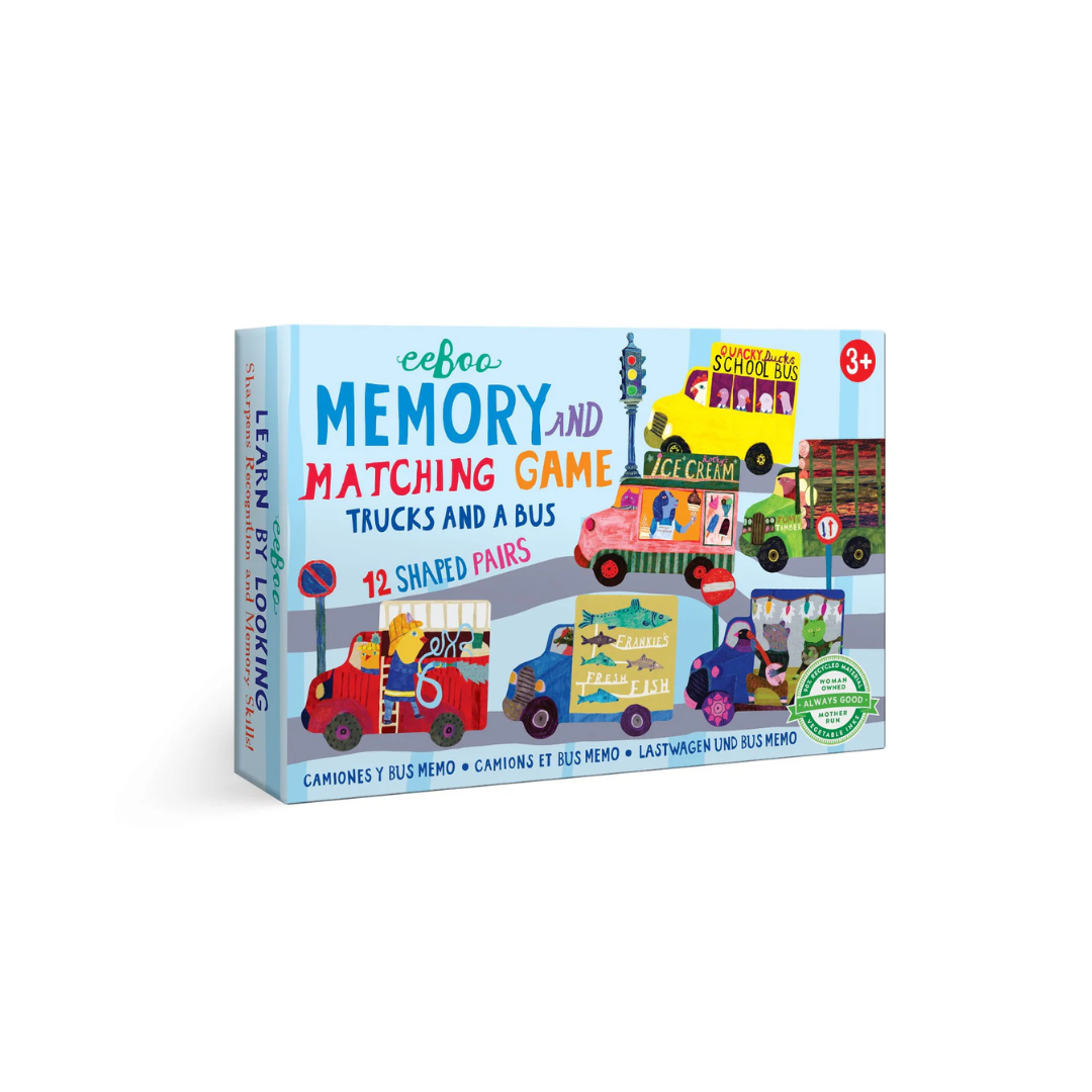 Trucks & A Bus Memory Matching Game