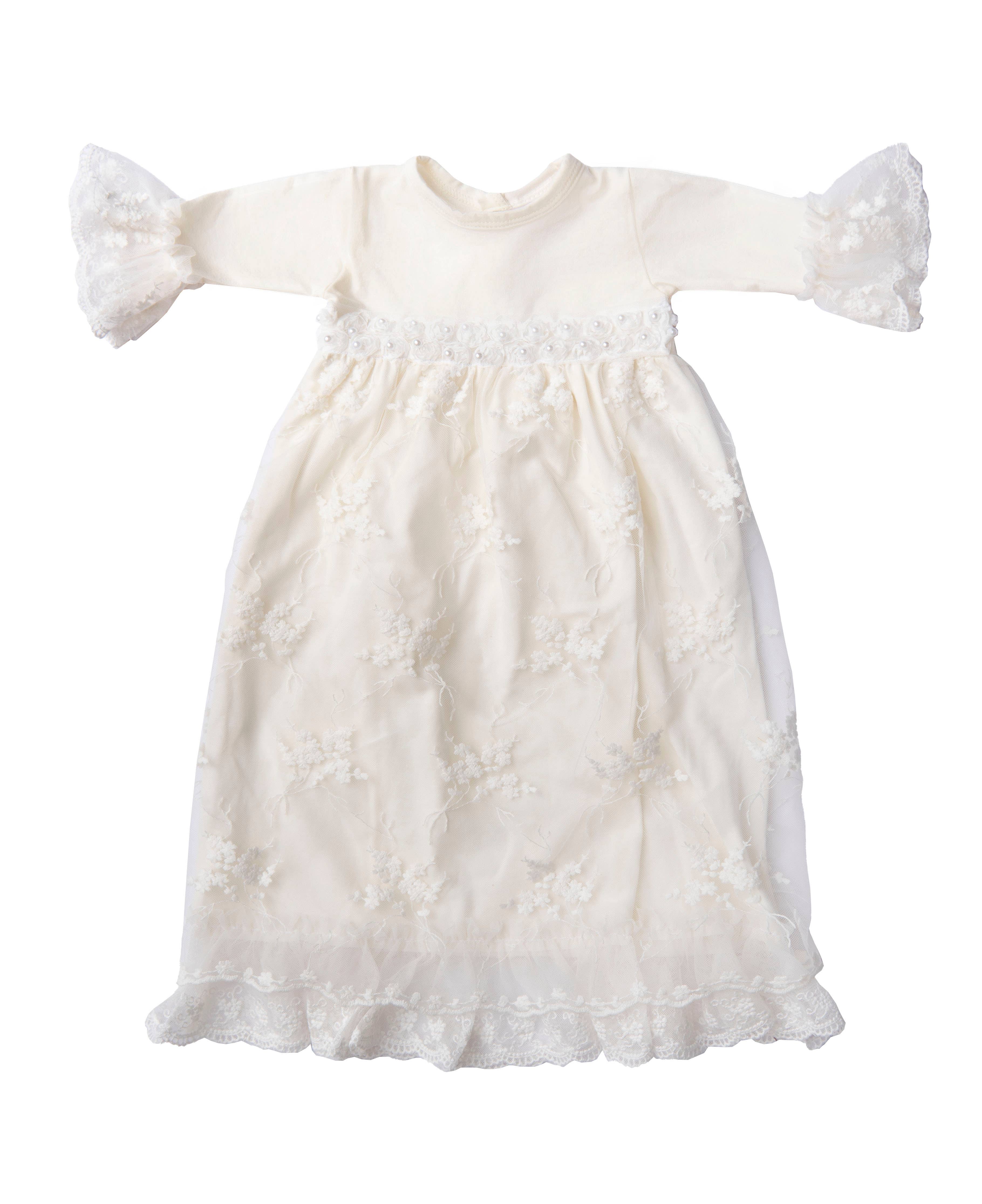 Haute Baby Anna Corinne Baby Gown: 0/3M