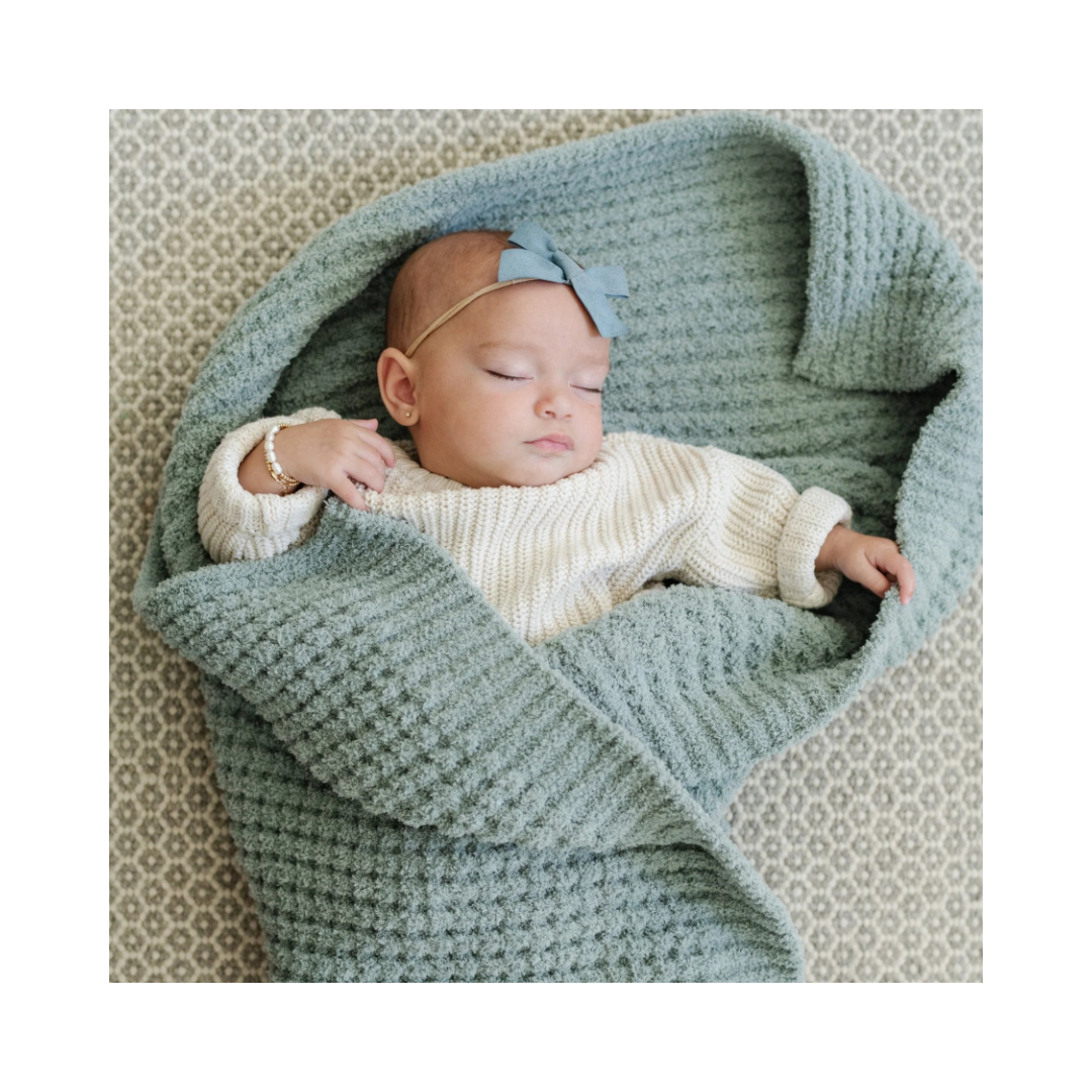 Elm Waffle Knit Receiving Blanket