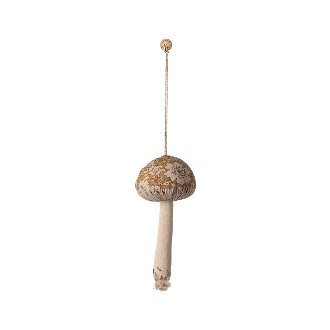 Mushroom Ornament Blossom Ocher Floral