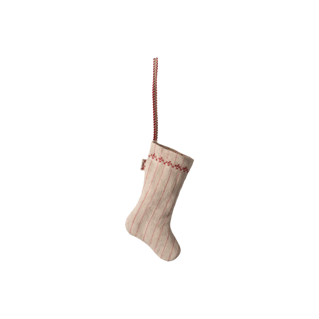 Stocking Ornament Stripe-Sand