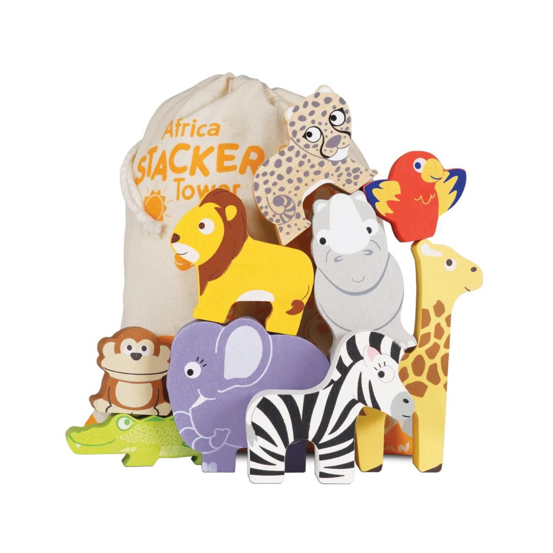 Africa Wooden Toy Stacking Set